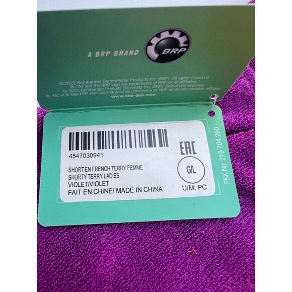 Sea-Doo Shorty Terry ladies Violet size L - Picture 6 of 8